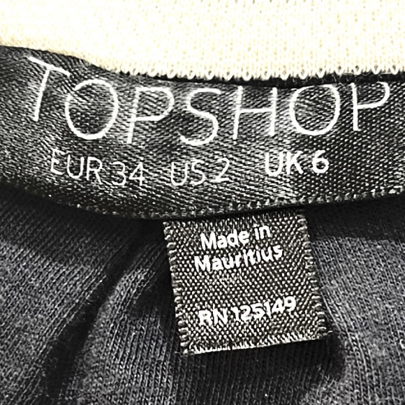 Topshop Navy & White Cropped 3/4 Length Sleeve Blazer Size 2 - Picture 5 of 5